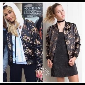 Brandy Melville Floral Bomber
